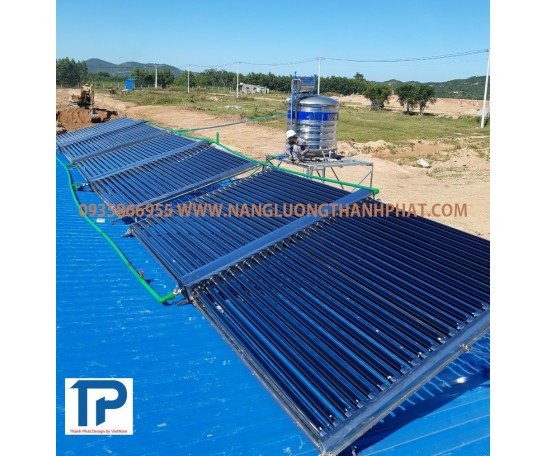 Hệ thống dàn máy nước nóng năng lượng mặt trời công nghiệp Bình Dương