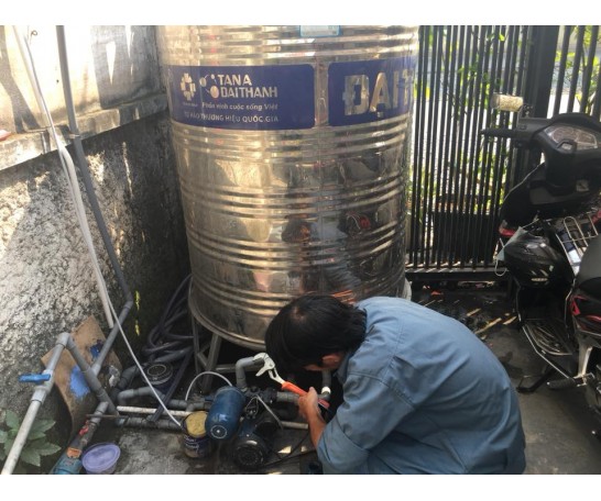Hàn sửa bồn nước nhựa inox tại Long An 0987162226