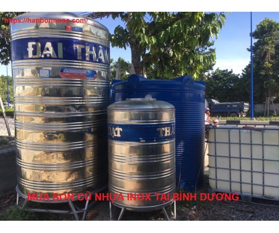 Thanh lý bồn nước inox nhựa cũ tại Bình Dương