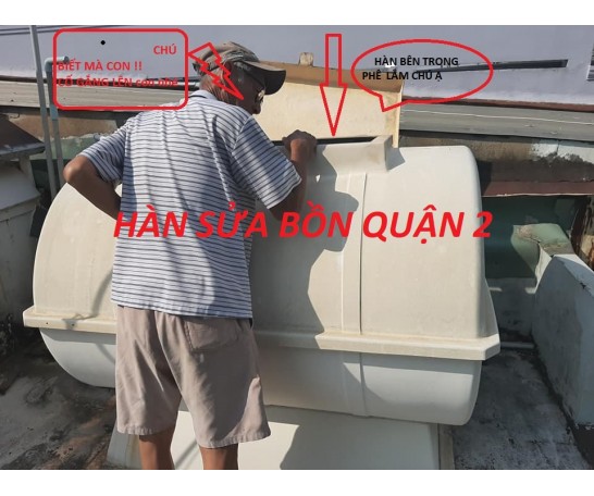 Hàn sửa bồn nước nhựa inox tại Quận 2